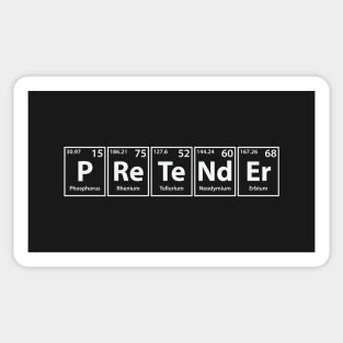 Pretender (P-Re-Te-Nd-Er) Periodic Elements Spelling Sticker